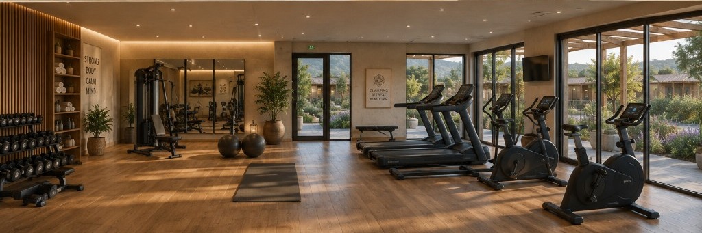 Gimnasio bajo restaurante