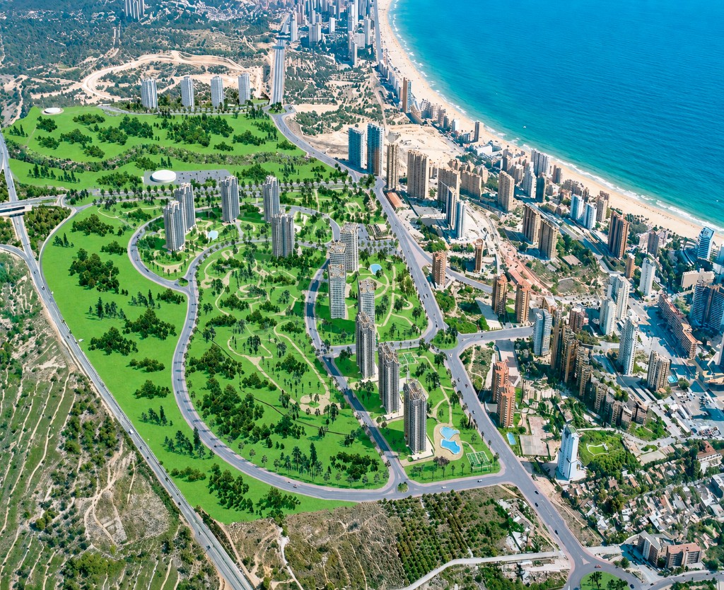 Parcelas PAU 1 El Murtal — vista aérea, Benidorm